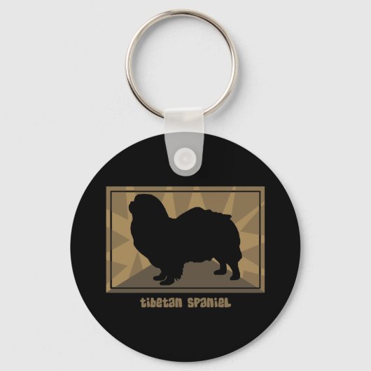 Earthy Tibetan Spaniel Sleutelhanger (Voorkant)