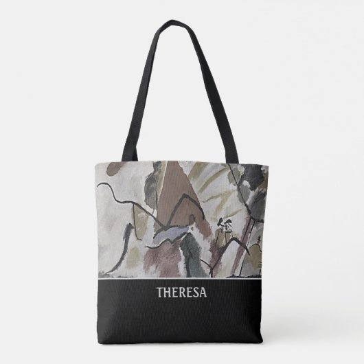 Earthy Tone Abstracte Art Canvas tas (Achterkant)