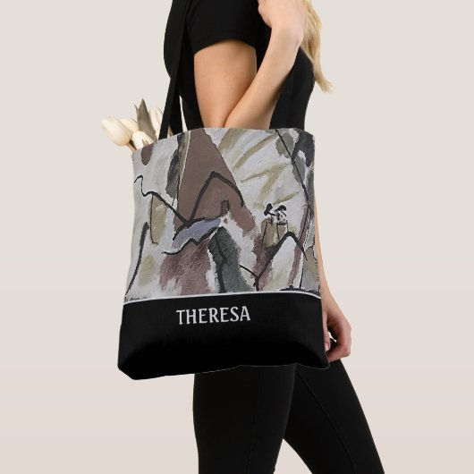 Earthy Tone Abstracte Art Canvas tas (Dichtbij)