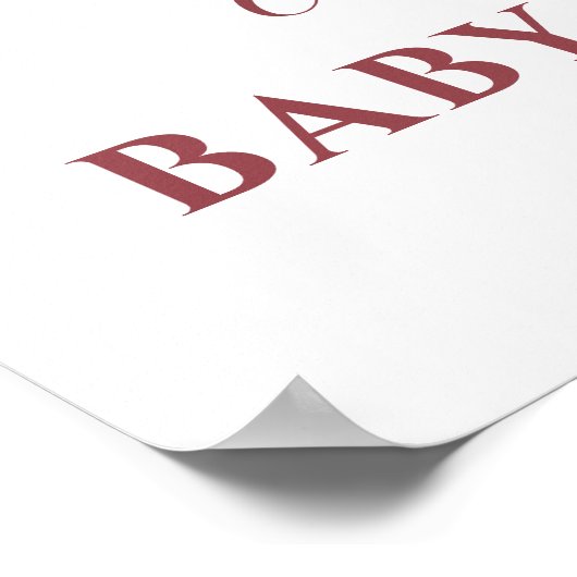 Earthy Tone Boho Rainbow Baby shower Welkom Poster (Hoek)