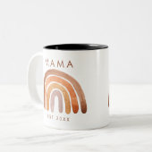 Earthy Tone Boho Rainbow Mam Coffee Mok (Voorkant links)