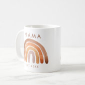 Earthy Tone Boho Rainbow Mam Coffee Mok (Voorkant links)