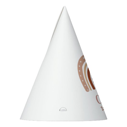 Earthy Tone Boho regenboog meisjes eerste verjaard Feesthoedjes (Links)