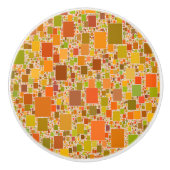 Earthy Tone Geometric Trendy Abstract Artwork Keramische Knop (Voorkant)