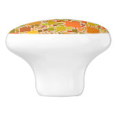 Earthy Tone Geometric Trendy Abstract Artwork Keramische Knop (Zijkant)