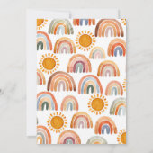 Earthy Tone Regenboog 1e verjaardag Meisje Kaart (Achterkant)