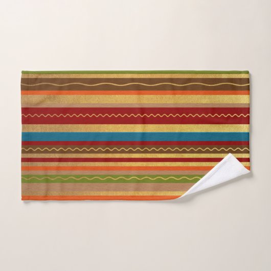 Earthy Tone Stripes  Bad Handdoek (Handdoek)