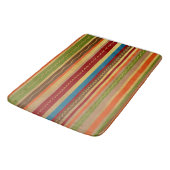 Earthy Tone Stripes Badmat (Gekanteld)