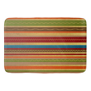 Earthy Tone Stripes Badmat
