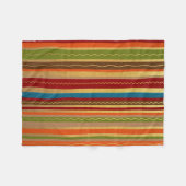 Earthy Tone Stripes Fleece Deken (Voorkant (Horizontaal))