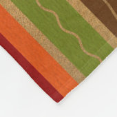 Earthy Tone Stripes Fleece Deken (Hoek)