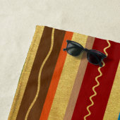 Earthy Tone Stripes Strandlaken (In situ)