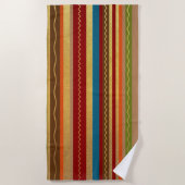 Earthy Tone Stripes Strandlaken (Voorkant)