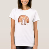 Earthy Tone Waterverf Boho Mama T-shirt (Voorkant)