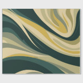 Earthy Tones Abstract Swirl Design Cadeaupapier (Vlak)