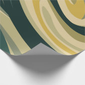 Earthy Tones Abstract Swirl Design Cadeaupapier (Hoek)