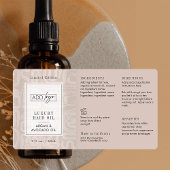 Earthy Tones Boho Pattern Logo 2OZ Dropper Bottle Etiket