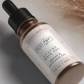 Earthy Tones Boho Pattern Logo 2OZ Dropper Bottle Etiket