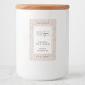 Earthy Tones Boho Pattern Waterproof Product Label Voedselcontainer Etiket (Voorkant)