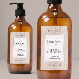 Earthy Tones Boho Pattern Waterproof Product Label Voedselcontainer Etiket