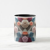 Earthy Tones Knitted Rose Combo Mug | Rustic Wool Mok (Midden)