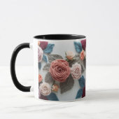 Earthy Tones Knitted Rose Combo Mug | Rustic Wool Mok (Links)