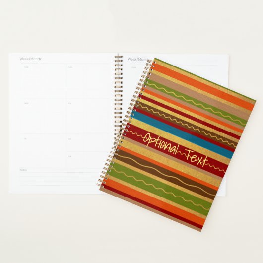 Earthy Tones Stripes Planner (Display)