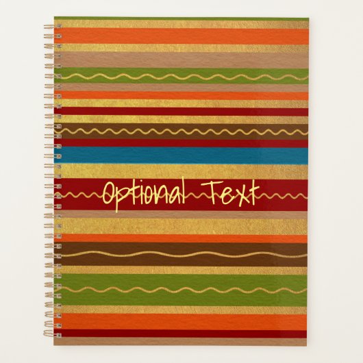 Earthy Tones Stripes Planner (Voorkant)