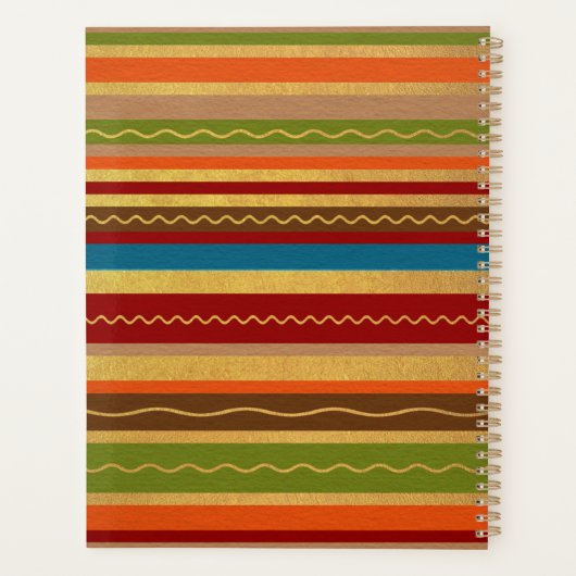 Earthy Tones Stripes Planner (Achterkant)
