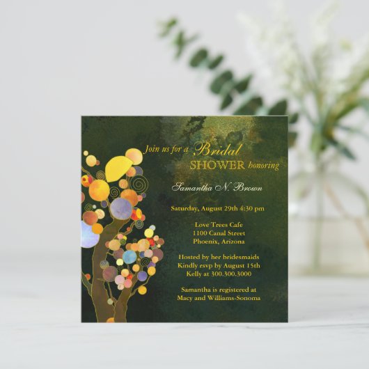 Earthy Trees Modern Vrijgezellenfeest Kaart (Staand voorkant)