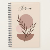 Earthy Trendy Abstract Boho Personalized Planner (Voorkant)
