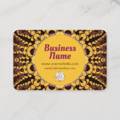 Earthy Tribal Batik Mandala Vibe Visitekaartje (Achterkant)