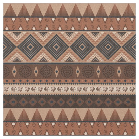 Earthy Tribal Fabric Stof (Close Up)