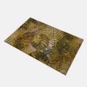 Earthy Tropical Leaves Patroon Deurmat (Schuin)