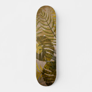 Earthy Tropical Leaves Patroon Persoonlijk Skateboard