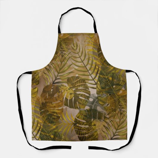 Earthy Tropical Leaves Patroon Schort (Voorkant)