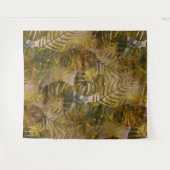 Earthy Tropical Leaves Patroon Wandkleed (Voorkant (horizontaal))