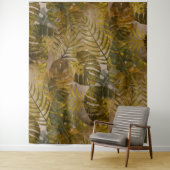 Earthy Tropical Leaves Patroon Wandkleed (In situ)