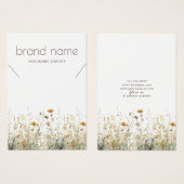 Earthy Watercolor Wildflowers Necklace Display  Visitekaartje (Voorkant /achterkant)