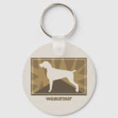 Earthy Weimaraner Sleutelhanger (Voorkant)