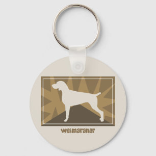Earthy Weimaraner Sleutelhanger