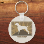 Earthy Weimaraner Sleutelhanger (Voorkant)