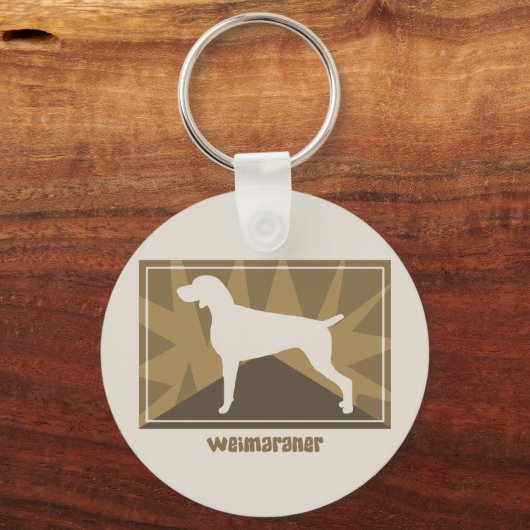 Earthy Weimaraner Sleutelhanger (Voorkant)