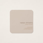 Earthy Wild Flowers Floral Square Visitekaartje (Achterkant)