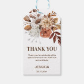 Earthy woestijn boho vrijgezellenfeest dank u guns cadeaulabel (Voorkant)