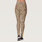 Earthy Zebra Print Fashion Leggings (Achterkant)