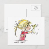 EAS-010 Paaspop Feestdagenkaart (Voorkant / Achterkant)