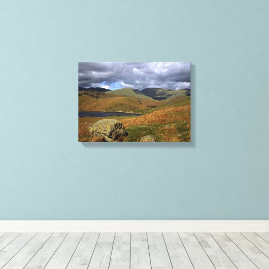 Easedale Tarn Cumbria England Canvas Afdruk (Insitu (Houten vloer))