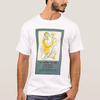 Easel Artist Waterverf 1940 WPA T-shirt