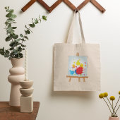 Easel-kunst met Canvas tas van verf-Spletters